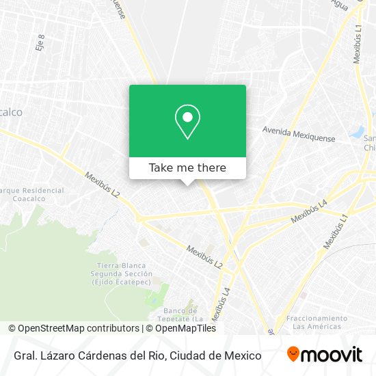 Mapa de Gral. Lázaro Cárdenas del Rio
