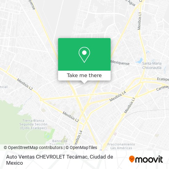 Auto Ventas CHEVROLET Tecámac map