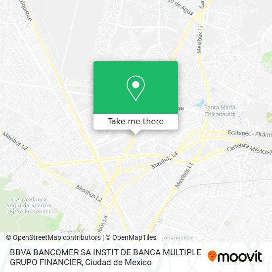 BBVA BANCOMER SA INSTIT DE BANCA MULTIPLE GRUPO FINANCIER map
