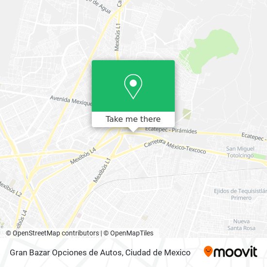 Gran Bazar Opciones de Autos map