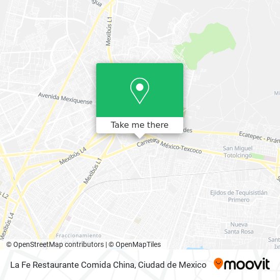 La Fe Restaurante Comida China map