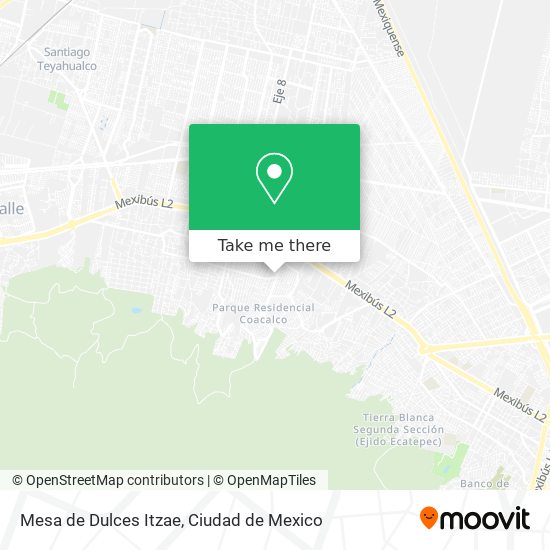 Mesa de Dulces Itzae map