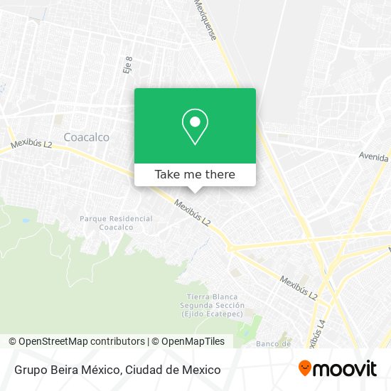 Mapa de Grupo Beira México