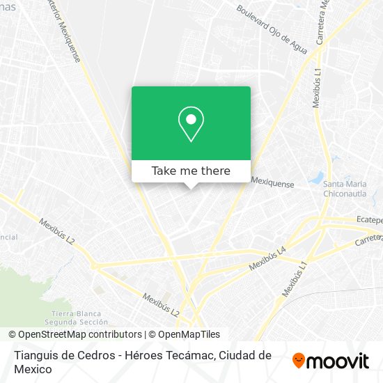 Mapa de Tianguis de Cedros - Héroes Tecámac