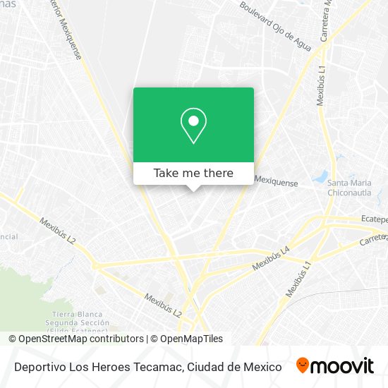 Deportivo Los Heroes Tecamac map