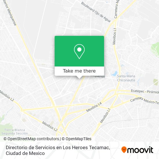 Directorio de Servicios en Los Heroes Tecamac map