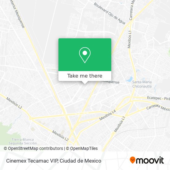 Cinemex Tecamac VIP map