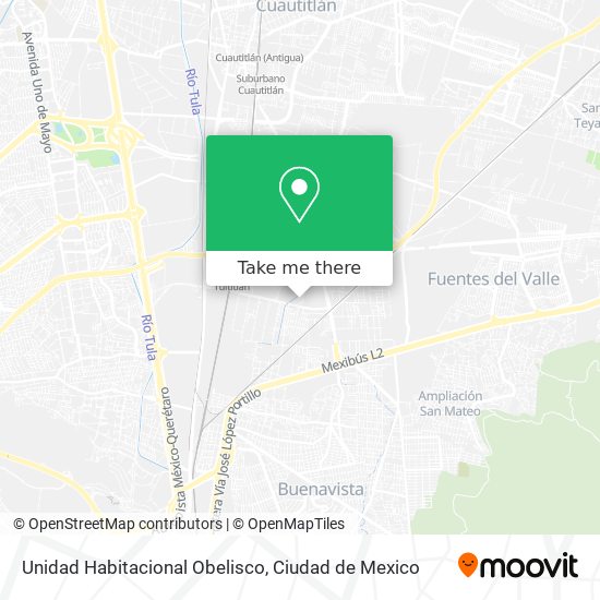 Unidad Habitacional Obelisco map