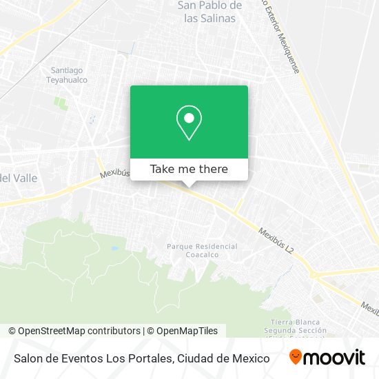 Salon de Eventos Los Portales map