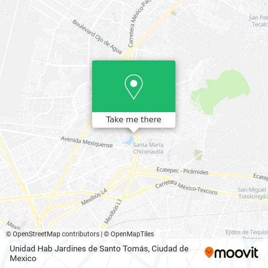 Mapa de Unidad Hab Jardines de Santo Tomás