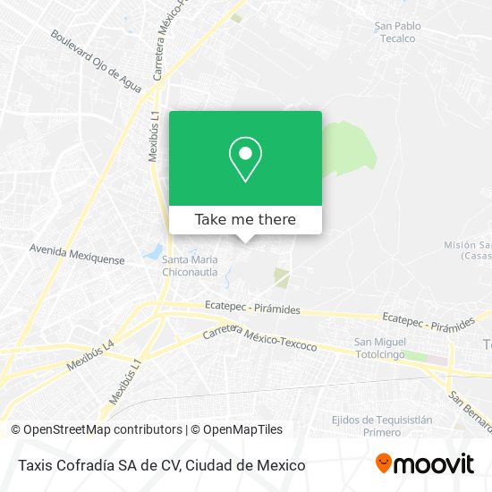 Taxis Cofradía SA de CV map