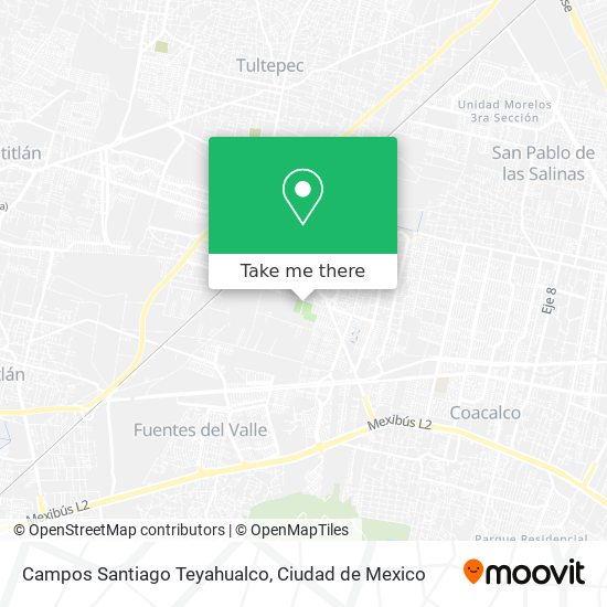 Campos Santiago Teyahualco map