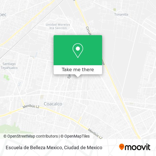 Mapa de Escuela de Belleza Mexico