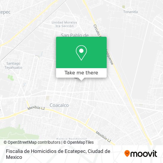 Mapa de Fiscalia de Homicidios de Ecatepec