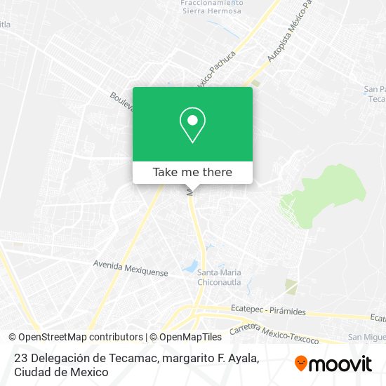 23 Delegación de Tecamac, margarito F. Ayala map