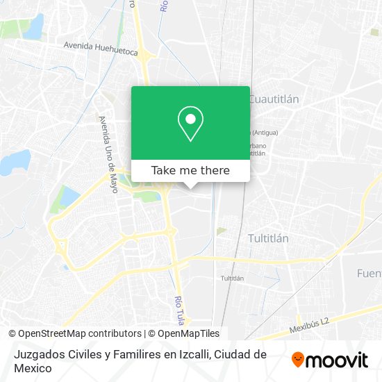 Mapa de Juzgados Civiles y Familires en Izcalli