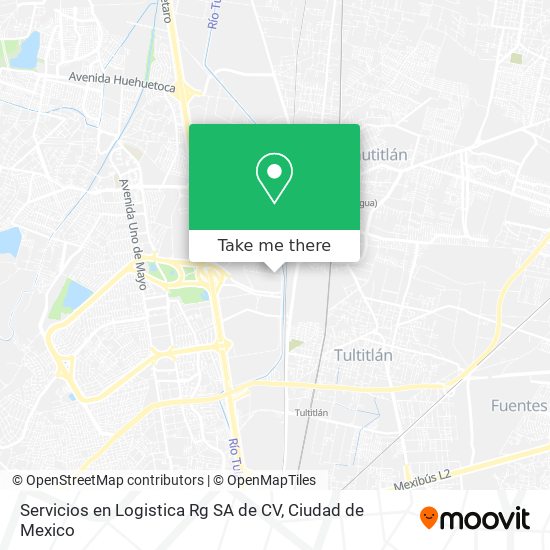 Servicios en Logistica Rg SA de CV map