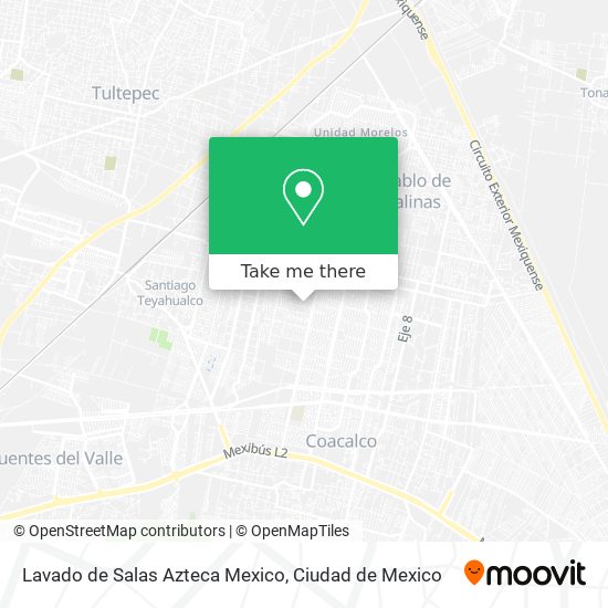 Lavado de Salas Azteca Mexico map