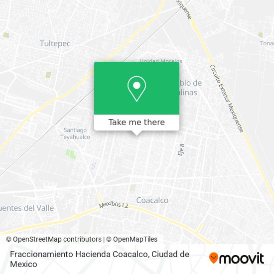 Fraccionamiento Hacienda Coacalco map