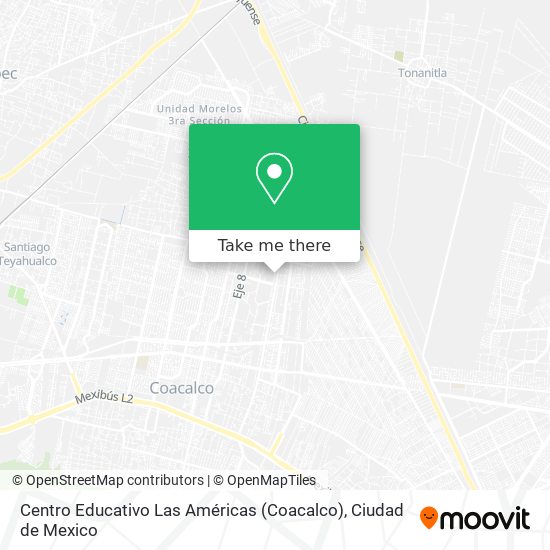 Centro Educativo Las Américas (Coacalco) map
