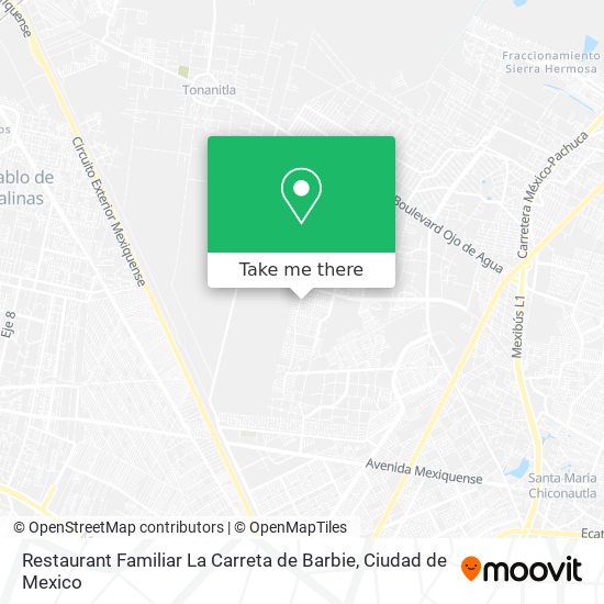 Restaurant Familiar La Carreta de Barbie map