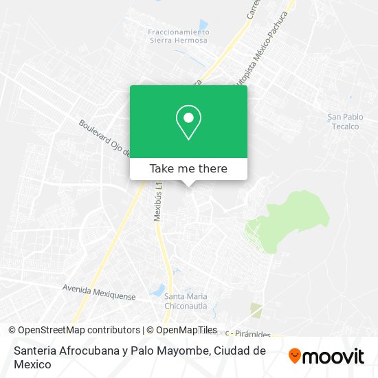 How to get to Santeria Afrocubana y Palo Mayombe in Zumpango by Bus?