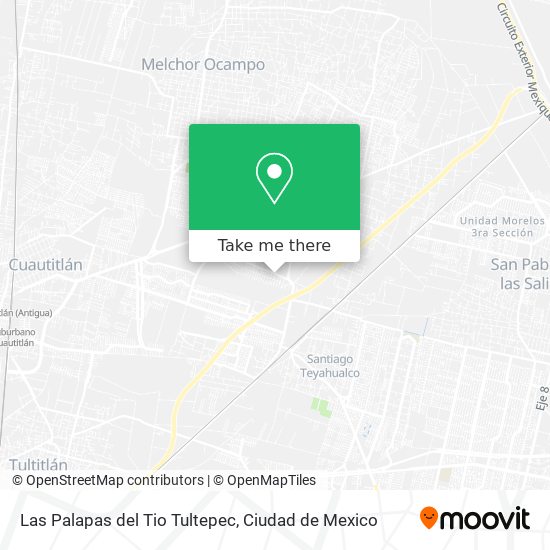 Las Palapas del Tio Tultepec map