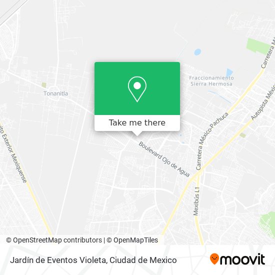 Jardín de Eventos Violeta map