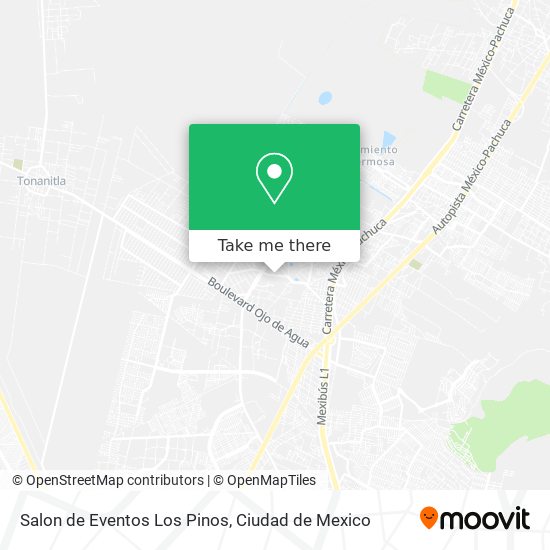 Mapa de Salon de Eventos Los Pinos