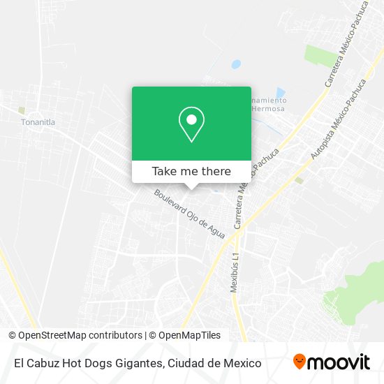 Mapa de El Cabuz Hot Dogs Gigantes
