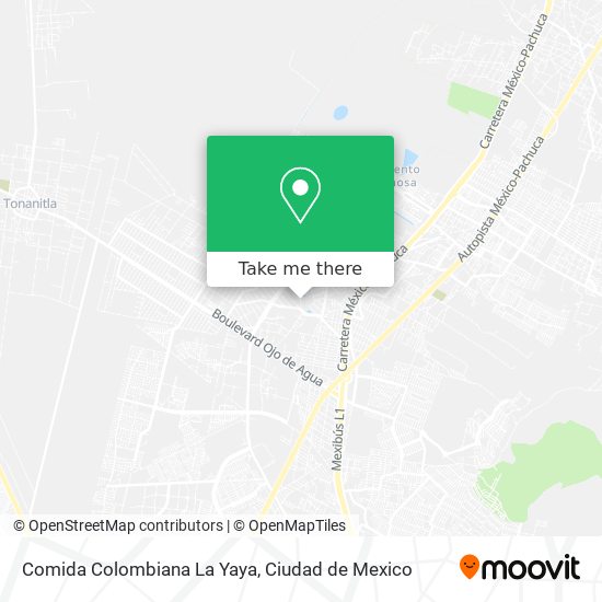 Mapa de Comida Colombiana La Yaya