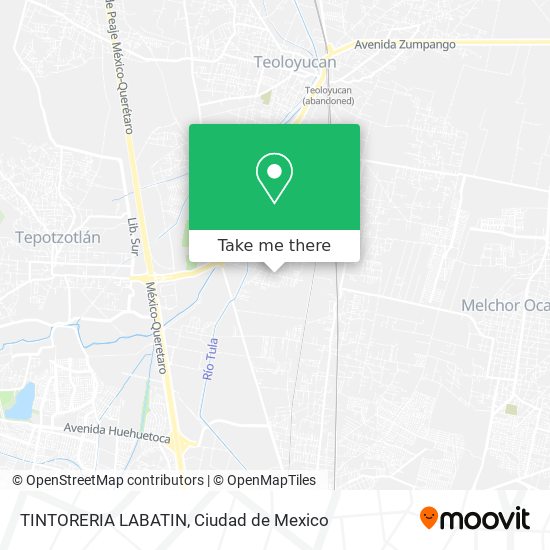 How to get to TINTORERIA LABATIN in Coyotepec by Bus or Train?