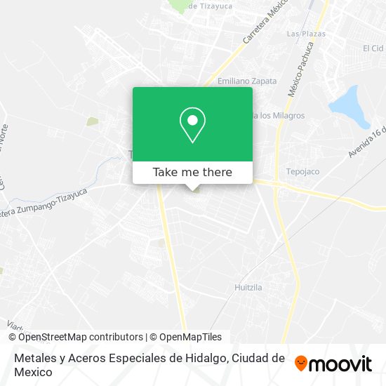 Metales y Aceros Especiales de Hidalgo map
