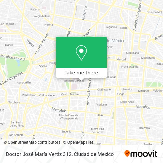 Doctor José María Vertiz 312 map
