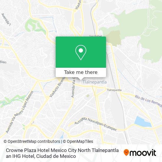 Mapa de Crowne Plaza Hotel Mexico City North Tlalnepantla an IHG Hotel