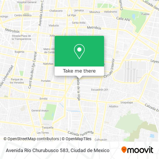 Avenida Río Churubusco 583 map