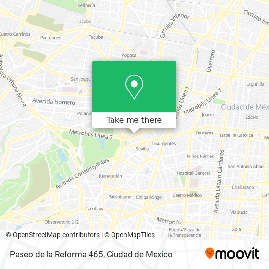 Mapa de Paseo de la Reforma 465