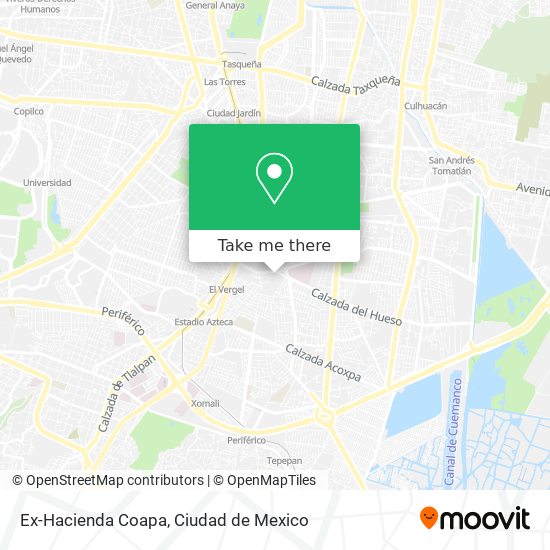 Ex-Hacienda Coapa map