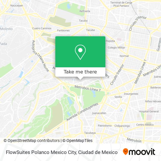 Mapa de FlowSuites Polanco Mexico City