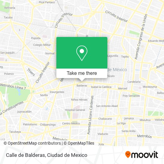 Calle de Balderas map