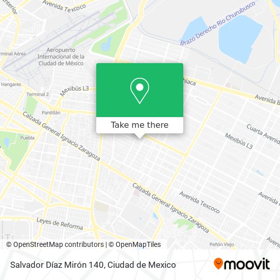 Mapa de Salvador Díaz Mirón 140