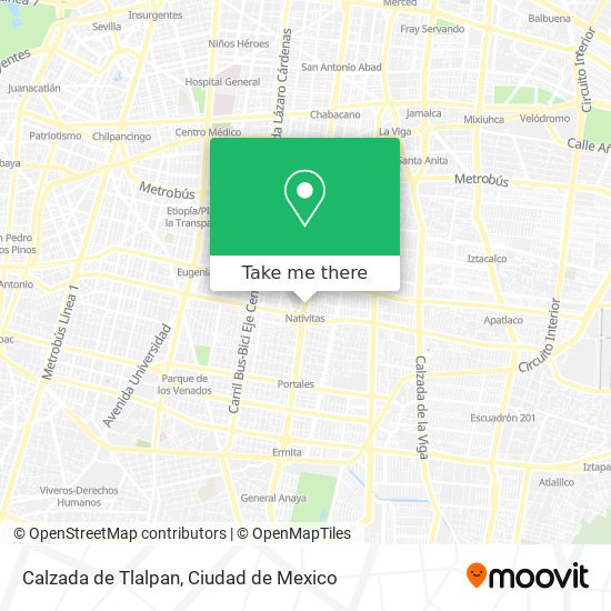 Calzada de Tlalpan map