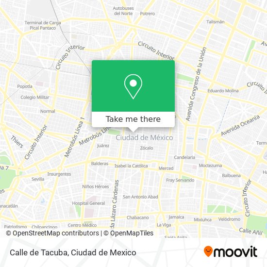Calle de Tacuba map