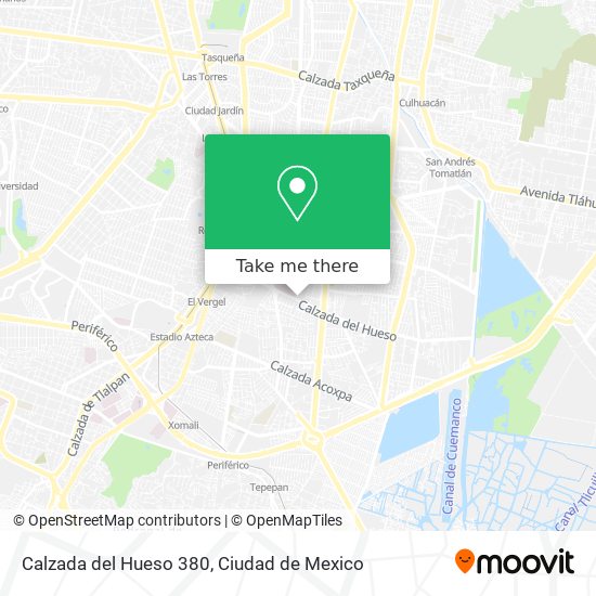 Calzada del Hueso 380 map