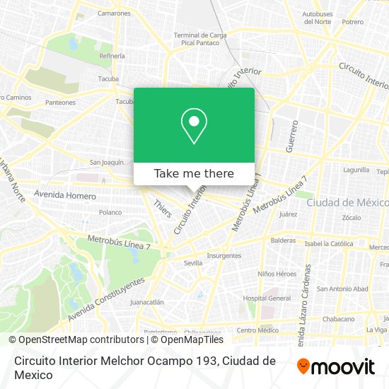 Circuito Interior Melchor Ocampo 193 map
