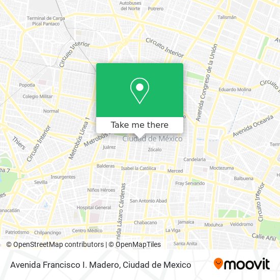 Avenida Francisco I. Madero map