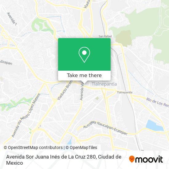 Mapa de Avenida Sor Juana Inés de La Cruz 280