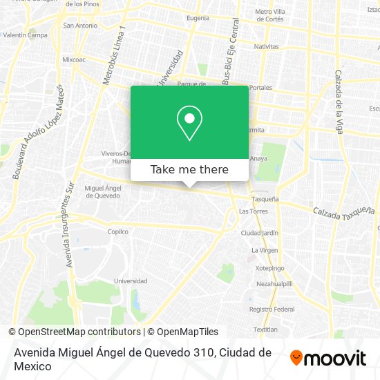 Avenida Miguel Ángel de Quevedo 310 map