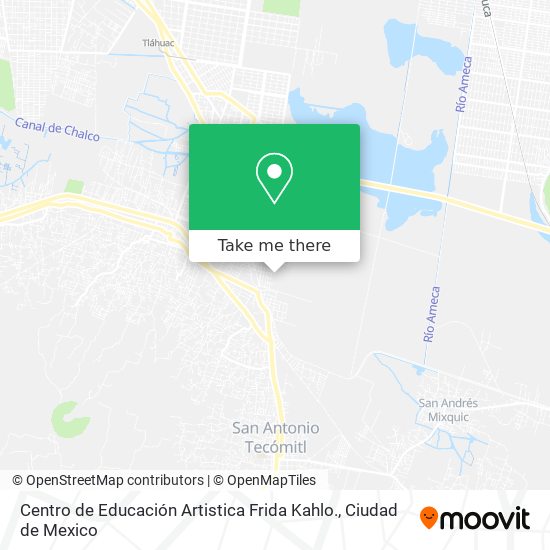 Mapa de Centro de Educación Artistica Frida Kahlo.