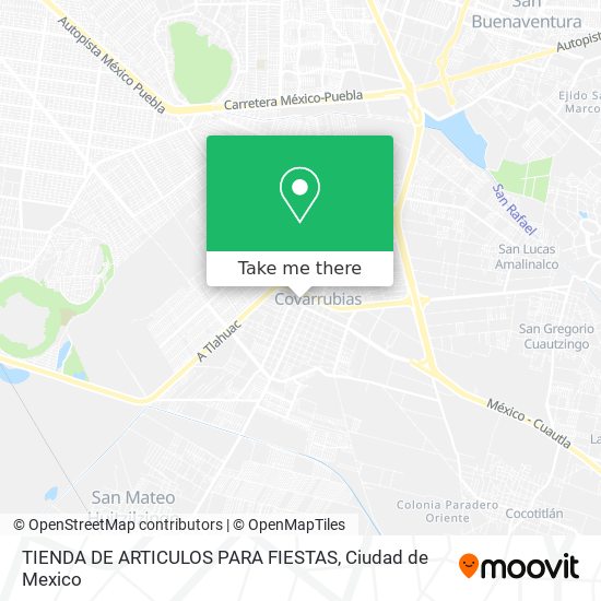 Mapa de TIENDA DE ARTICULOS PARA FIESTAS